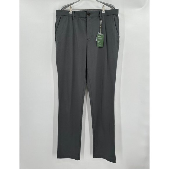 Quince Men's Recycled Comfort Tech Chino Pants Slim Fit Charcoal Gray 34x34 NWT - Picture 1 of 7